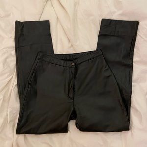 🐬Albert Duke real genuine leather pants 90s y2k aesthetic size 8 straight leg
